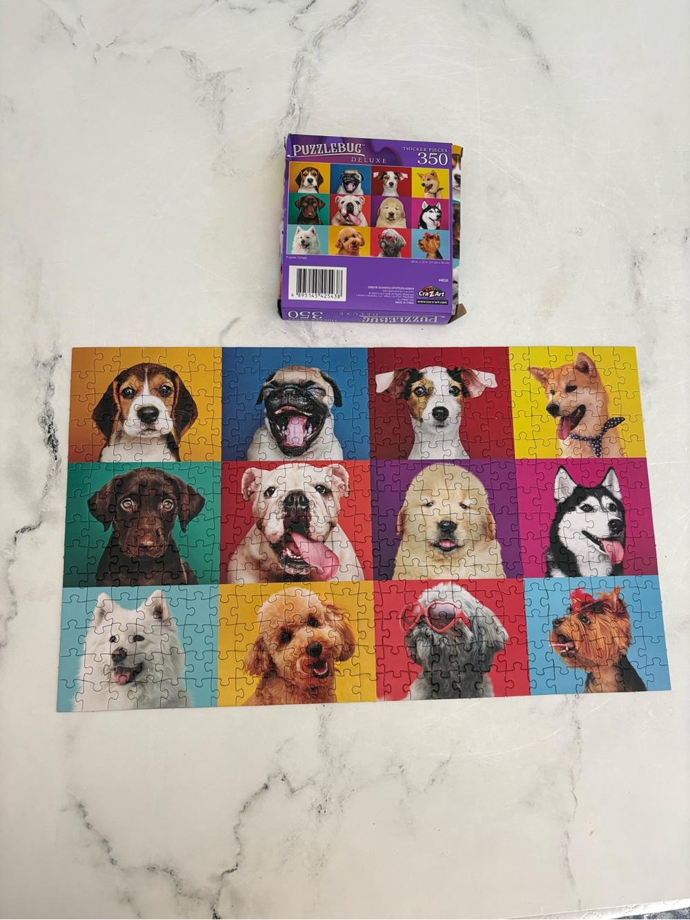 Deluxe 350-Piece Colorful Dogs Jigsaw Puzzle